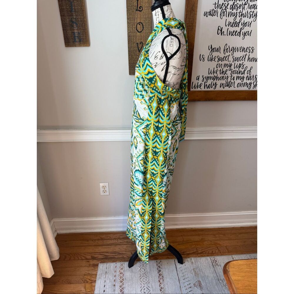NWT Farm Rio Women's Linen Tropical Tapestry Halter Maxi Dress Off-White Medium - Picture 3 of 11